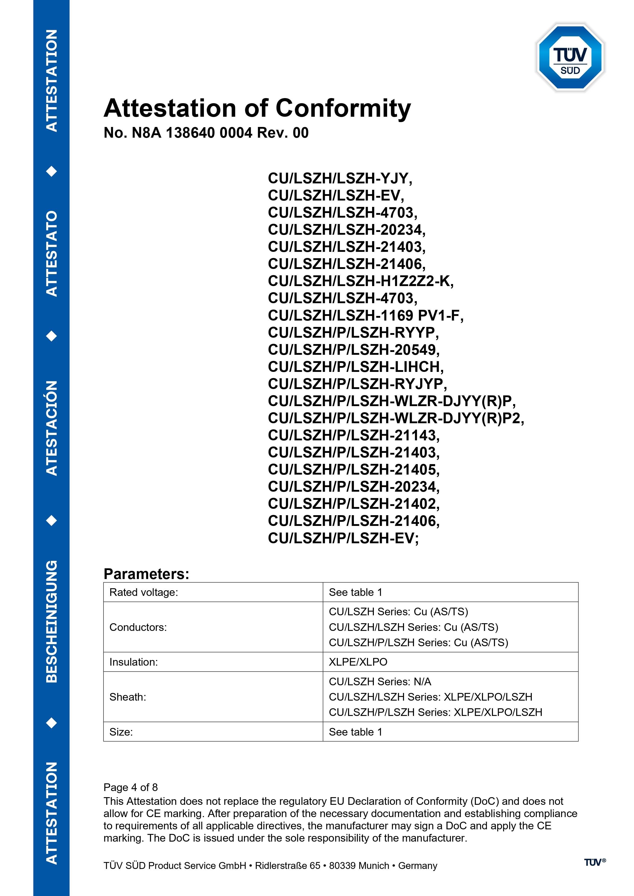 CE No. N8A 138640 0004 XLPE WIRE&CABLE(pic5)