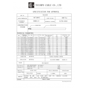 UL3135 | TRIUMPH CABLE-Technical Data Sheet