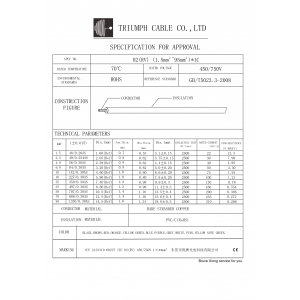RV | TRIUMPH CABLE-Technical Data Sheet