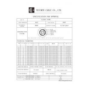 UL2464 | TRIUMPH CABLE - Technical Data Sheet